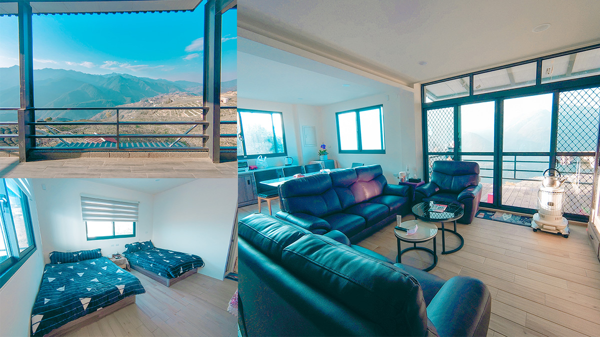 梨山住宿推薦｜Lagiss  孩子觀景山居民宿！通通雙床房、絕美山景陪你入眠！