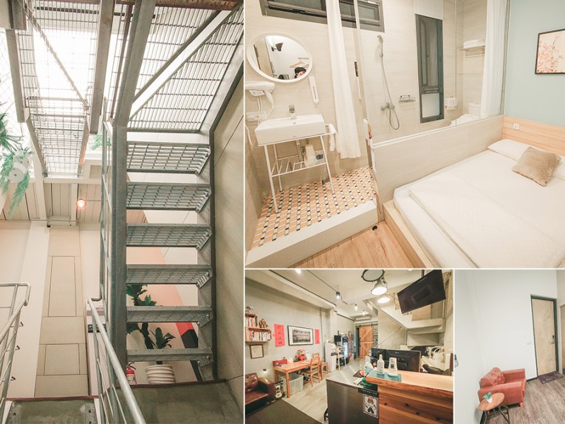 圈叉行旅｜高雄鹽埕白色系質感住宿！內部採光天井設計、有電梯近駁二