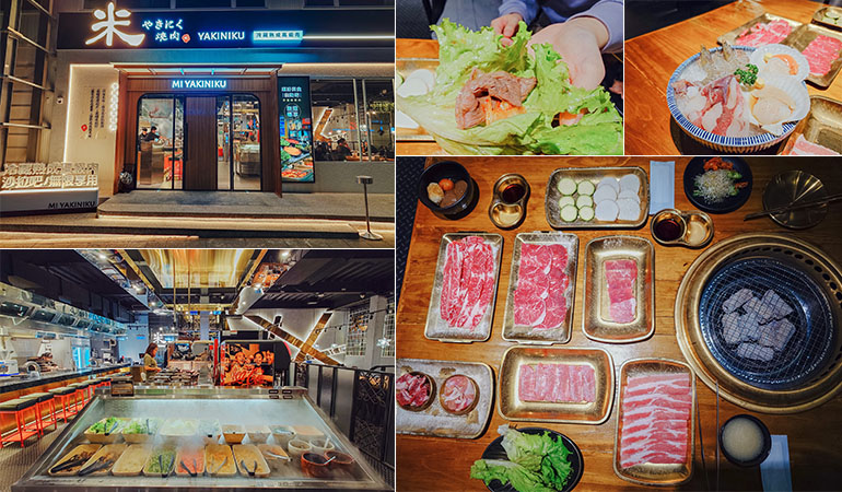 【米炭火燒肉台中店】套餐肉品搭配豐富，自助吧吃到飽！一人也能吃